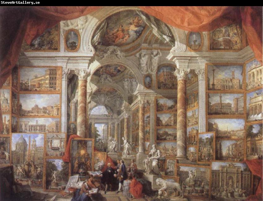 Giovanni Paolo Pannini Picture Gallery with views of Modern Rome